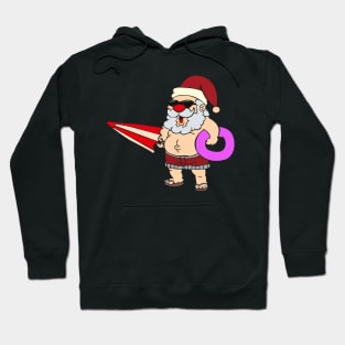 'Christmas In July Hawaiian' Hilarous Santa Gift Hoodie